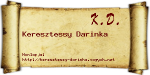 Keresztessy Darinka névjegykártya